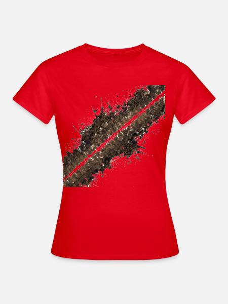 Offroad Reifenprofil Mud Dirt Track - Frauen T-Shirt - Rot