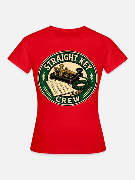 STRAIGHT KEY CREW - Frauen T-Shirt - Rot