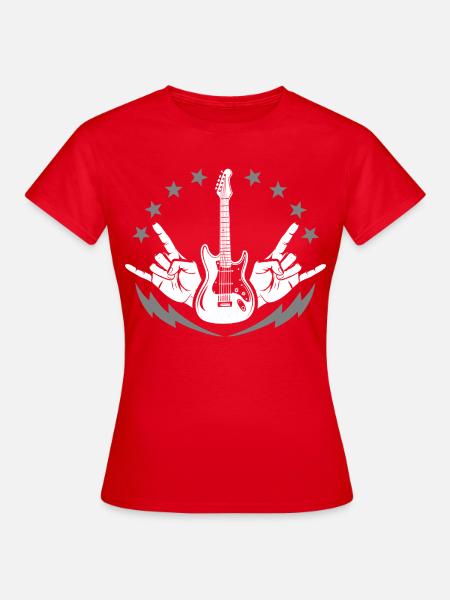 Lustiges Musiker - Frauen T-Shirt - Rot