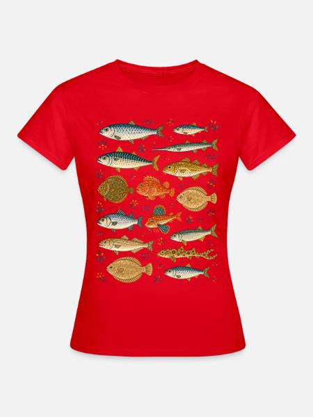 Meeresfische | Ozean & Fischkunde - Frauen T-Shirt - Rot