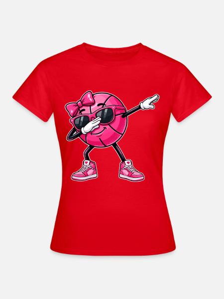 Basketball Basketballerin, Mädchen, Frauen - Frauen T-Shirt - Rot