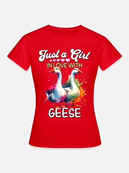 Gans Mädchen Goose - Frauen T-Shirt - Rot