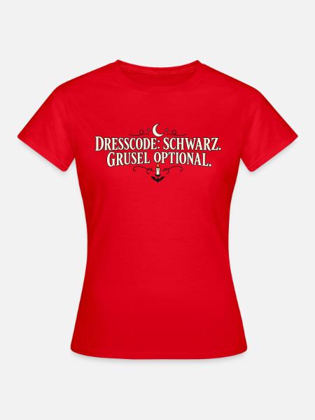 Halloween Shirt Dresscode Schwarz - Frauen T-Shirt - Rot