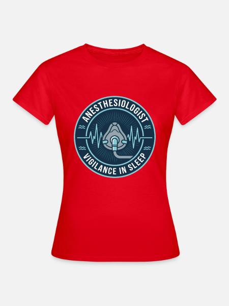 Anästhesisten-Atemmasken-Abzeichen-Geschenk - Frauen T-Shirt - Rot