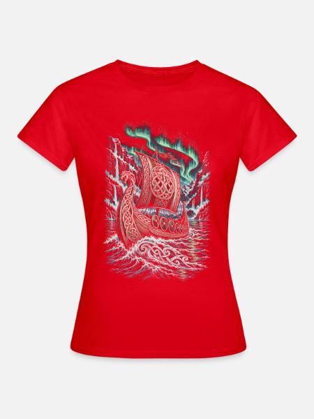 Norwegen Norweger Wikinger - Frauen T-Shirt - Rot
