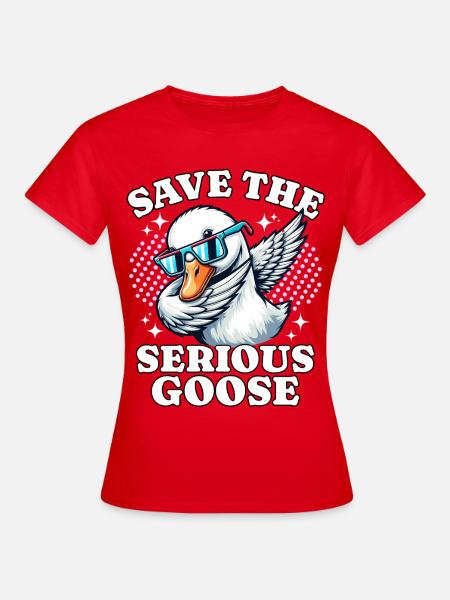 Gans Save Goose - Frauen T-Shirt - Rot
