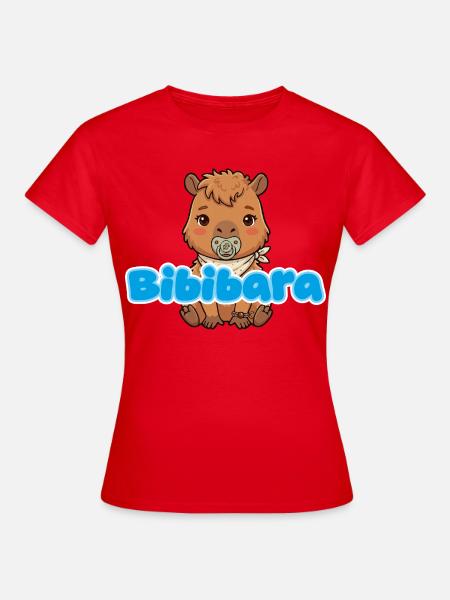 Capybara Bibibara Junge - Frauen T-Shirt - Rot