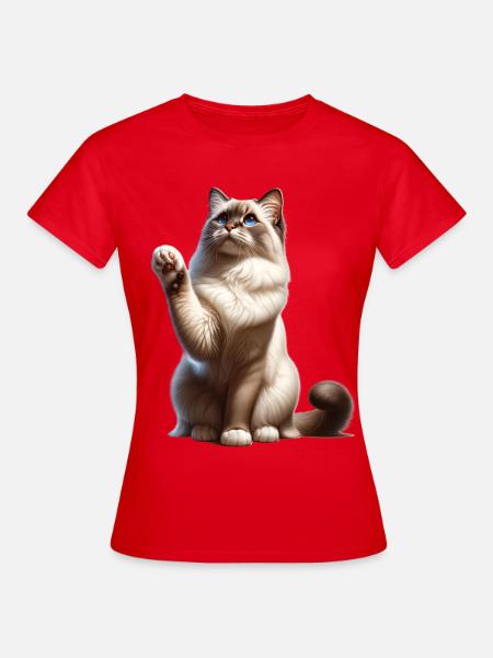 Birma Katze Birman Cat - Frauen T-Shirt - Rot