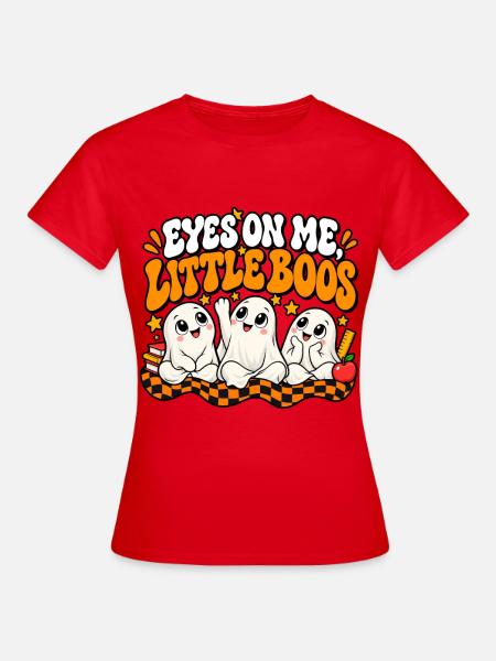 Augen auf mich: Kleine Boo-Geister - Frauen T-Shirt - Rot