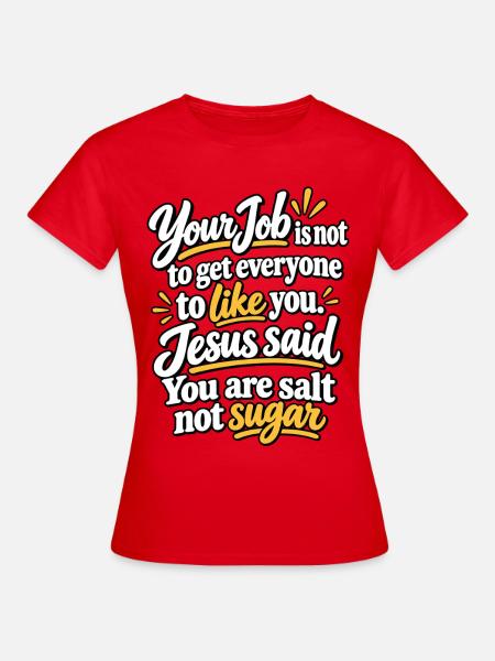 Christliche Botschaft Salz der Erde - Frauen T-Shirt - Rot