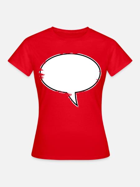 Sprechblase Design used - Frauen T-Shirt - Rot
