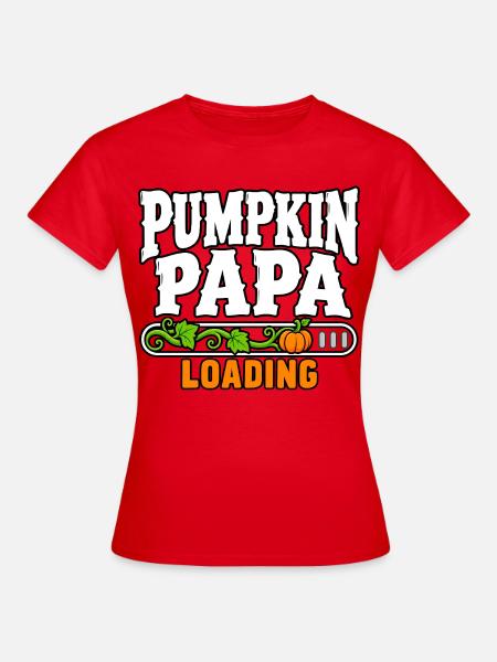 Kürbis Papa Loading - Frauen T-Shirt - Rot
