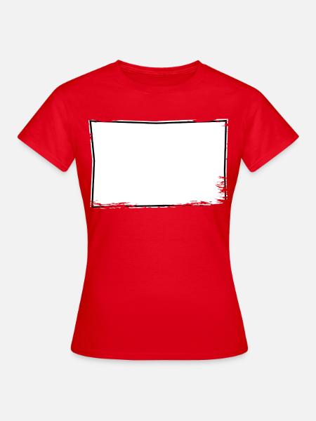Eckiges Rahmen Comic-Design used look - Frauen T-Shirt - Rot