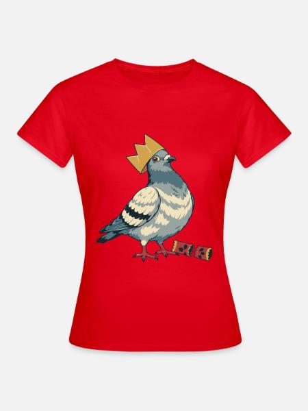 Weihnachtsknacker-Taube - Frauen T-Shirt - Rot