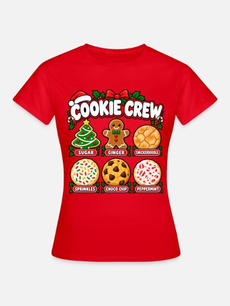 Cookie Crew Weihnachtskekse - Frauen T-Shirt - Rot