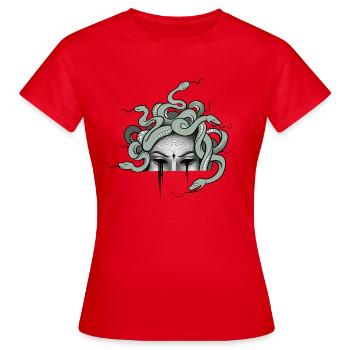 Medusa Gorgon Tattoo - Women's T-Shirt - red - Front - AI Model Female 172 dark (172cm)
