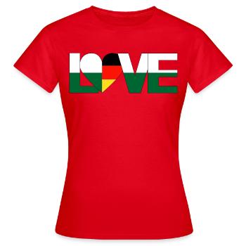 love heart Saxony Germany home country - Women's T-Shirt - red - Front - AI Model Female 172 dark (172cm)