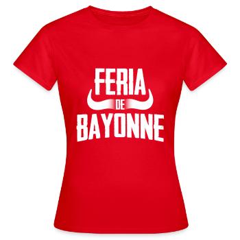 Feria de Bayonne - T-shirt Femme - rouge - Devant - AI Model Female 172 dark (172cm)