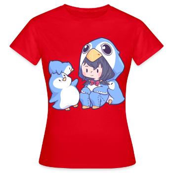 Girl penguin costume South Pole North Pole - Women's T-Shirt - red - Front - AI Model Female 172 dark (172cm)