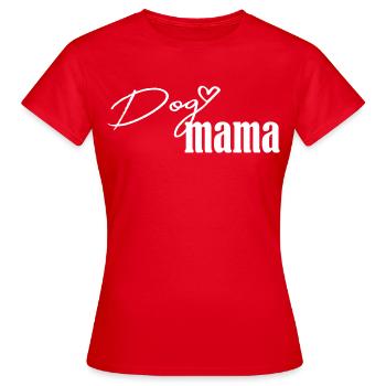 mom cat dog mama baby eltern supermom wife bad - Frauen T-Shirt - Rot - Vorne - AI Model Female 172 dark (172cm)