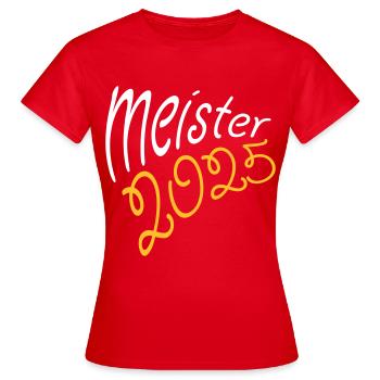 Meister 2025 - Frauen T-Shirt - Rot - Vorne - AI Model Female 172 dark (172cm)