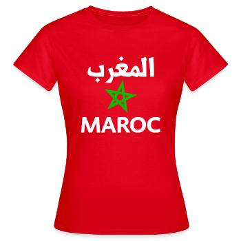 Morocco - Women's T-Shirt - red - Front - AI Model Female 172 dark (172cm)