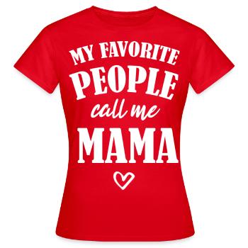 mom of twins mama baby eltern supermom wife boss - Frauen T-Shirt - Rot - Vorne - AI Model Female 172 dark (172cm)