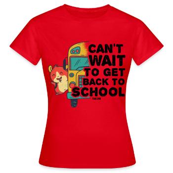 Hamster aime l’école Nerd Streber - T-shirt Femme - rouge - Devant - AI Model Female 172 dark (172cm)