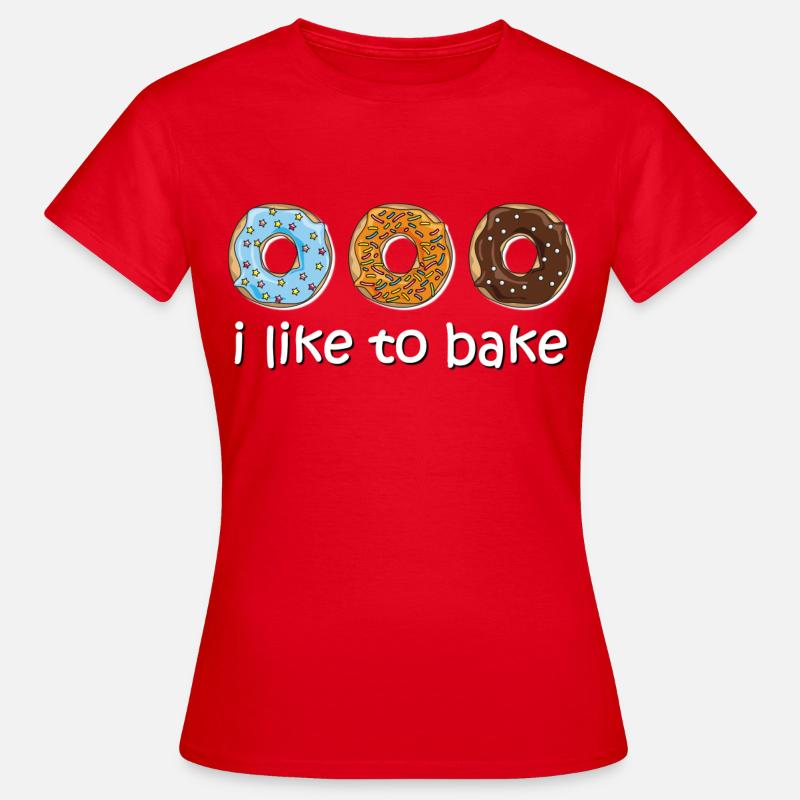 donuts i like bake - Women's T-Shirt - red