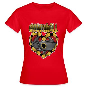 Downhill - T-shirt Femme - rouge - Devant - AI Model Female 172 dark (172cm)