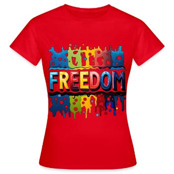Liberté, Liberté - T-shirt Femme - rouge - Devant - AI Model Female 172 dark (172cm)