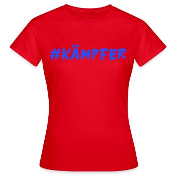 Combattant - T-shirt Femme - rouge - Devant - AI Model Female 172 dark (172cm)