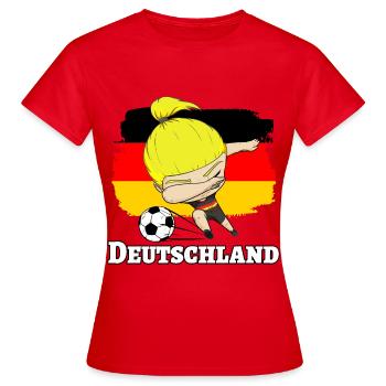 Allemagne Football féminin Femme Mädche - T-shirt Femme - rouge - Devant - AI Model Female 172 dark (172cm)