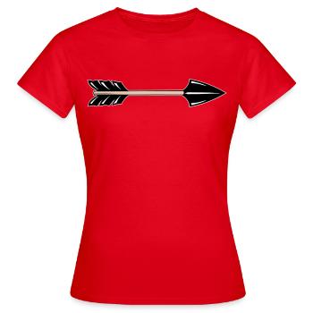Flèche - T-shirt Femme - rouge - Devant - AI Model Female 172 dark (172cm)