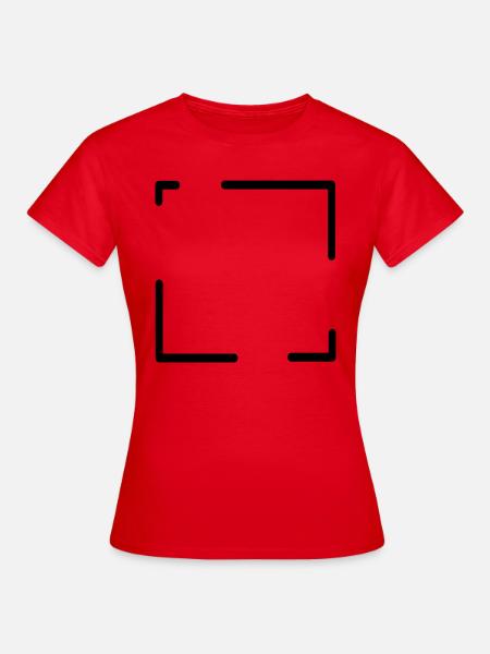Decoración del marco negro cuadrado - Camiseta mujer - rojo