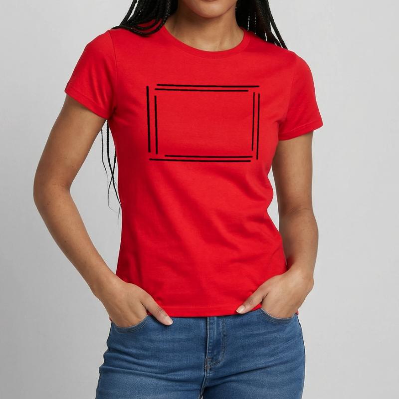 Rectangular frame with black lines Women's T-Shirt
