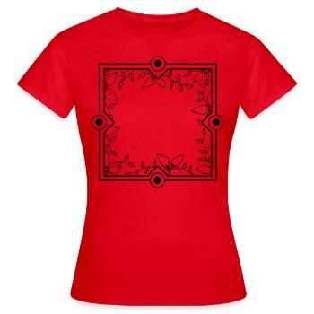 Ornements Décoration Cadre Noir Décoration - T-shirt Femme - rouge - Devant - AI Model Female 172 dark (172cm)
