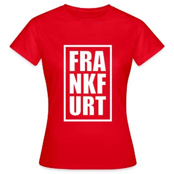 Francfort - T-shirt Femme - rouge - Devant - AI Model Female 172 dark (172cm)