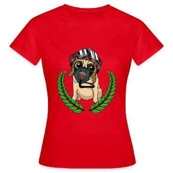 Pilote de chien pilote pilote volant armée de l’air - T-shirt Femme - rouge - Devant - AI Model Female 172 dark (172cm)