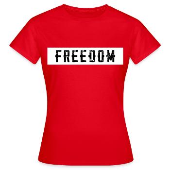 FREEDOM - Women's T-Shirt - red - Front - AI Model Female 172 dark (172cm)