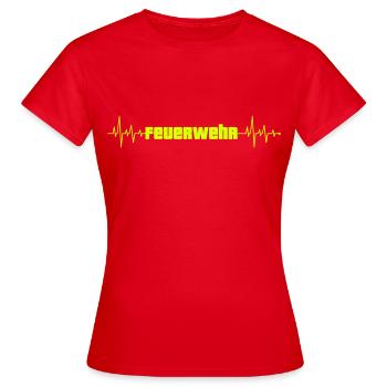 Feuerwehr - Frauen T-Shirt - Rot - Vorne - AI Model Female 172 dark (172cm)