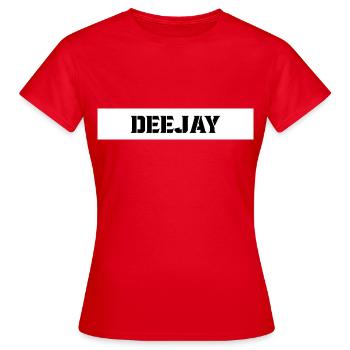 Deejay - Frauen T-Shirt - Rot - Vorne - AI Model Female 172 dark (172cm)
