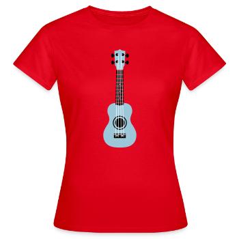 ukulélé - T-shirt Femme - rouge - Devant - AI Model Female 172 dark (172cm)