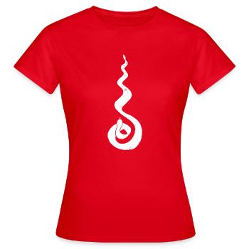 Eine flammende Schlange - Frauen T-Shirt - Rot - Vorne - AI Model Female 172 dark (172cm)