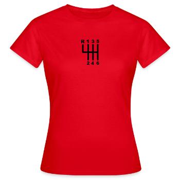 Shift Pattern Diagram Car Vintage - Women's T-Shirt - red - Front - AI Model Female 172 dark (172cm)