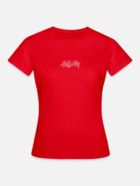 Doodle pieuvre monochrome - T-shirt Femme - rouge