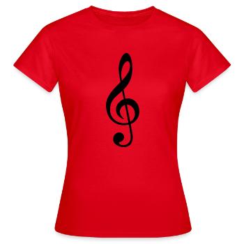 Cle de Sol - T-shirt Femme - rouge - Devant - AI Model Female 172 dark (172cm)