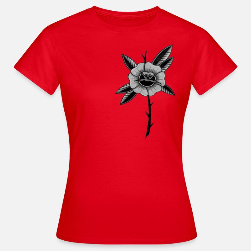 Old School Rose - Women's T-Shirt - red
