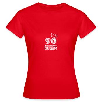 Age 90 - Women's T-Shirt - red - Front - AI Model Female 172 dark (172cm)