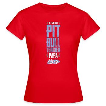 pit dog dad - Women's T-Shirt - red - Front - AI Model Female 172 dark (172cm)